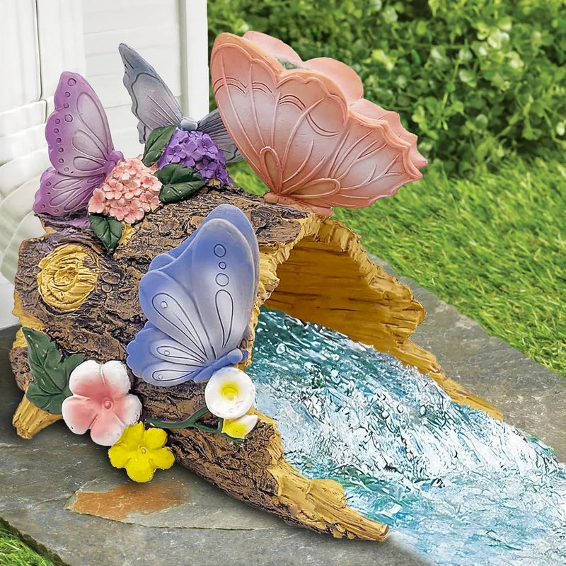 Teaeeno Butterfly Garden Gutter Downspout Extension, Resin Butterfly Figurine,Ornament Splash Block Anchor for Downspout Extension,Outdoor Drain Decor,Animal Accents,Perfect Rain Diverter for 3x4 - Image 3